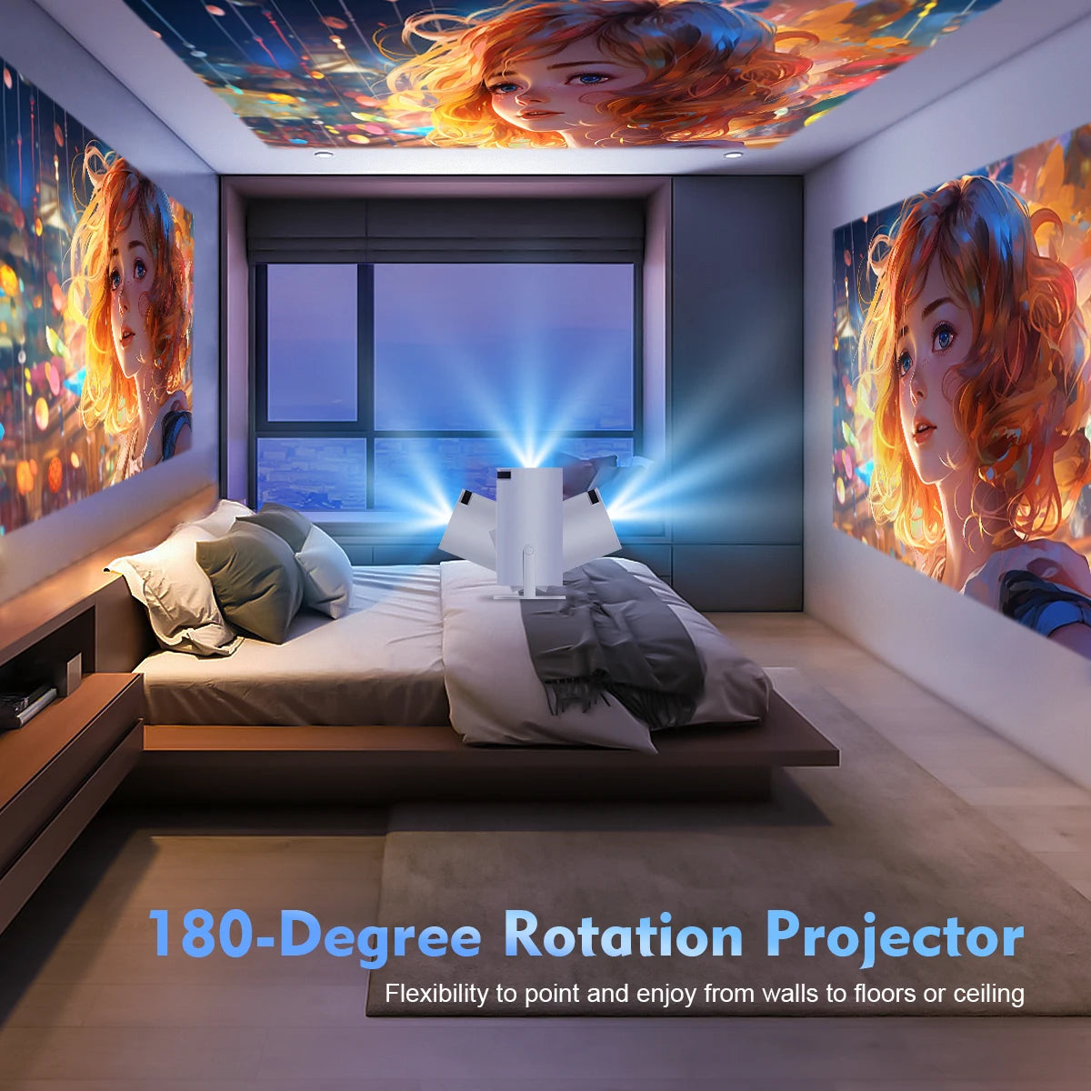 LK Lights 4k Portable Projector